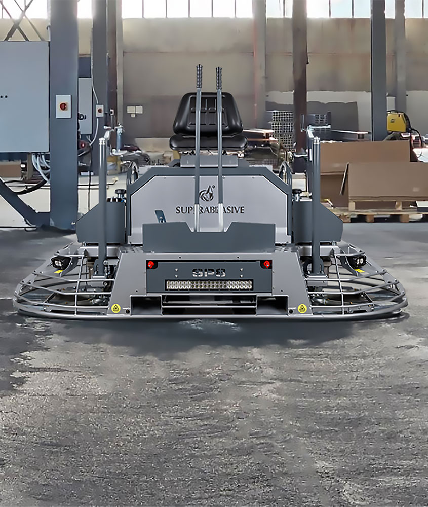 concrete trowel floating with SP8 on a fresh slab